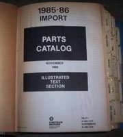 1985 Plymouth Colt Vista Import Mopar Parts Catalog Binder