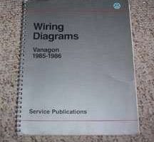 1986 Volkswagen Vanagon Electrical Wiring Diagrams Manual