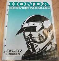 1987 Honda XR600R Motorcycle Service Manual