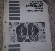 1985 Isuzu I-Mark Driveability Set-Up Procedures Manual