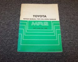 1985 Toyota MR2 Collision Damage Repair Manual