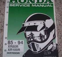 1987 Honda XR80R & XR100R Motorcycle Shop Service Manual