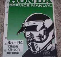 1992Honda XR80R & XR100R Motorcycle Shop Service Manual