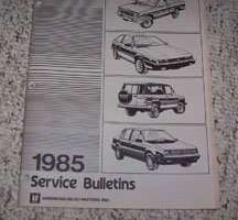 1985 Isuzu Impulse Service Bulletin Manual