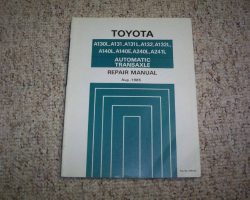 1985 Toyota Corolla & Tercel Automatic Transaxle Service Repair Manual
