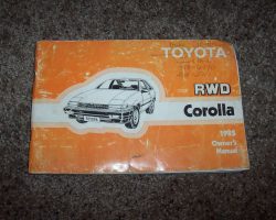 1985 Toyota Corolla RWD Owner's Manual