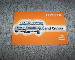 1985 Toyota Land Cruiser Owner's Manual