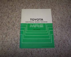 1985 Toyota MR2 Electrical Wiring Diagram Manual