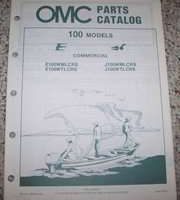 1985 Johnson Evinrude OMC Outboards 100 Comm Models Parts Catalog
