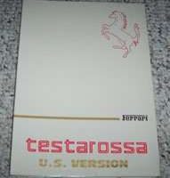 1986 Ferrari Testarossa Owner's Manual