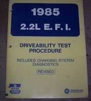 1985 Dodge Charger 2.2L Engines With EFI Driveablity Test Procedures