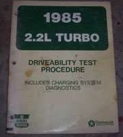 1985 Dodge 600 2.2L Turbo Engines Driveablity Test Procedures
