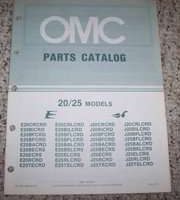 1985 Johnson Evinrude OMC Outboards 20 & 25 HP Models Parts Catalog