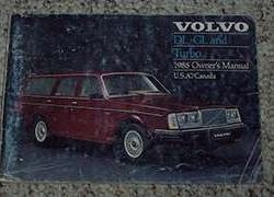 1985 Volvo 240 DL, GL, & Turbo Owner's Manual