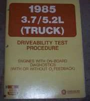 1985 Dodge Ram Van 3.7L & 5.2L Engines Driveablity Test Procedures