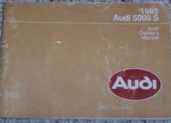 1985 Audi 5000 S Owner's Manual