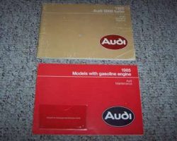 1985 Audi 5000 Turbo Owner's Manual set