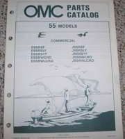 1985 Johnson Evinrude OMC Outboards 55 Comm Models Parts Catalog