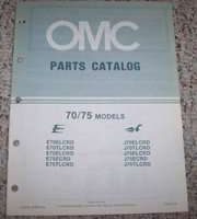 1985 Johnson Evinrude OMC Outboards 70 & 75 HP Models Parts Catalog