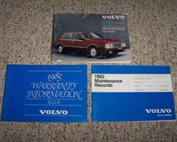 1985 Volvo 760 GLE & Turbo Owner's Manual Set