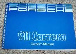 1985 Porsche 911 Carrera Owner Operator User Guide Manual