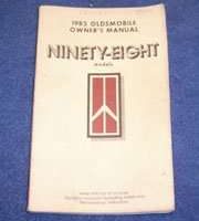 1985 Oldsmobile Ninety-Eight Owner's Manual