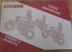 1985 Honda ATC125M ATV Owner's Manual