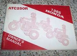 1985 Honda ATC250R Owner's Manual