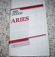 1985 Dodge Aries Owner's Manual