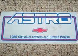 1985 Chevrolet Astro Owner's Manual