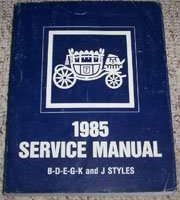 1985 Cadillac Eldorado Fisher Body Service Manual