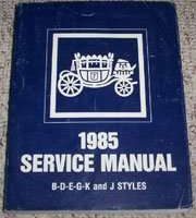 1985 Cadillac Fleetwood Brougham Fisher Body Service Manual