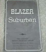 1985 Chevrolet Blazer, Suburban Owner's Manual