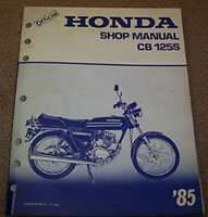 1985 Honda CB125S Motorcycle Service Manual
