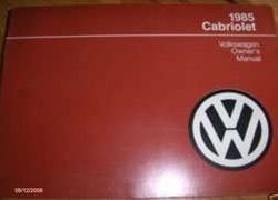 1985 Volkswagen Cabriolet Owner's Manual