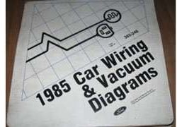 1985 Mercury Capri Large Format Wiring Diagrams Manual