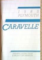 1985 Plymouth Caravelle Owner's Manual