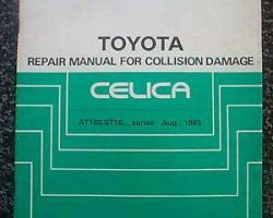 1987 Toyota Celica Collision Damage Repair Manual