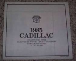 1985 Cadillac Cimmaron Chassis (4 Cyclinder) Foldout Electrical Wiring Circuit Diagrams Manual