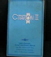 1985 Chevrolet Citation II Owner's Manual