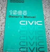 1985 Honda Civic Owner's Manual