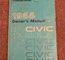 1985 Honda Civic CRX Owner's Manual