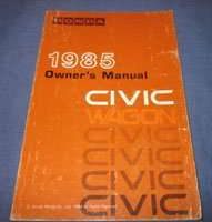 1985 Honda Civic Wagon Owner's Manual