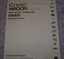 1985 Honda Civic Wagon 4WD Service Manual Supplement