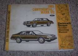 1985 Lincoln Continental & Mark VII Electrical Wiring & Vacuum Diagram Troubleshooting Manual