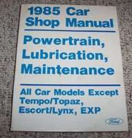 1985 Ford LTD, Mustang, Thunderbird, Country Squire & Crown Victoria Powertrain, Lubrication & Maintenance Service Manual