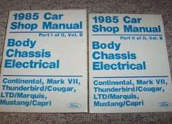 1985 Mercury Cougar, Marquis & Capri Body, Chassis & Electrical Service Manual