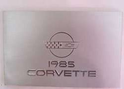 1985 Chevrolet Corvette Owner's Manual