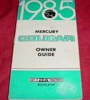 1985 Mercury Cougar Owner's Manual