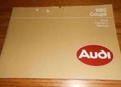 1985 Audi Coupe Owner's Manual